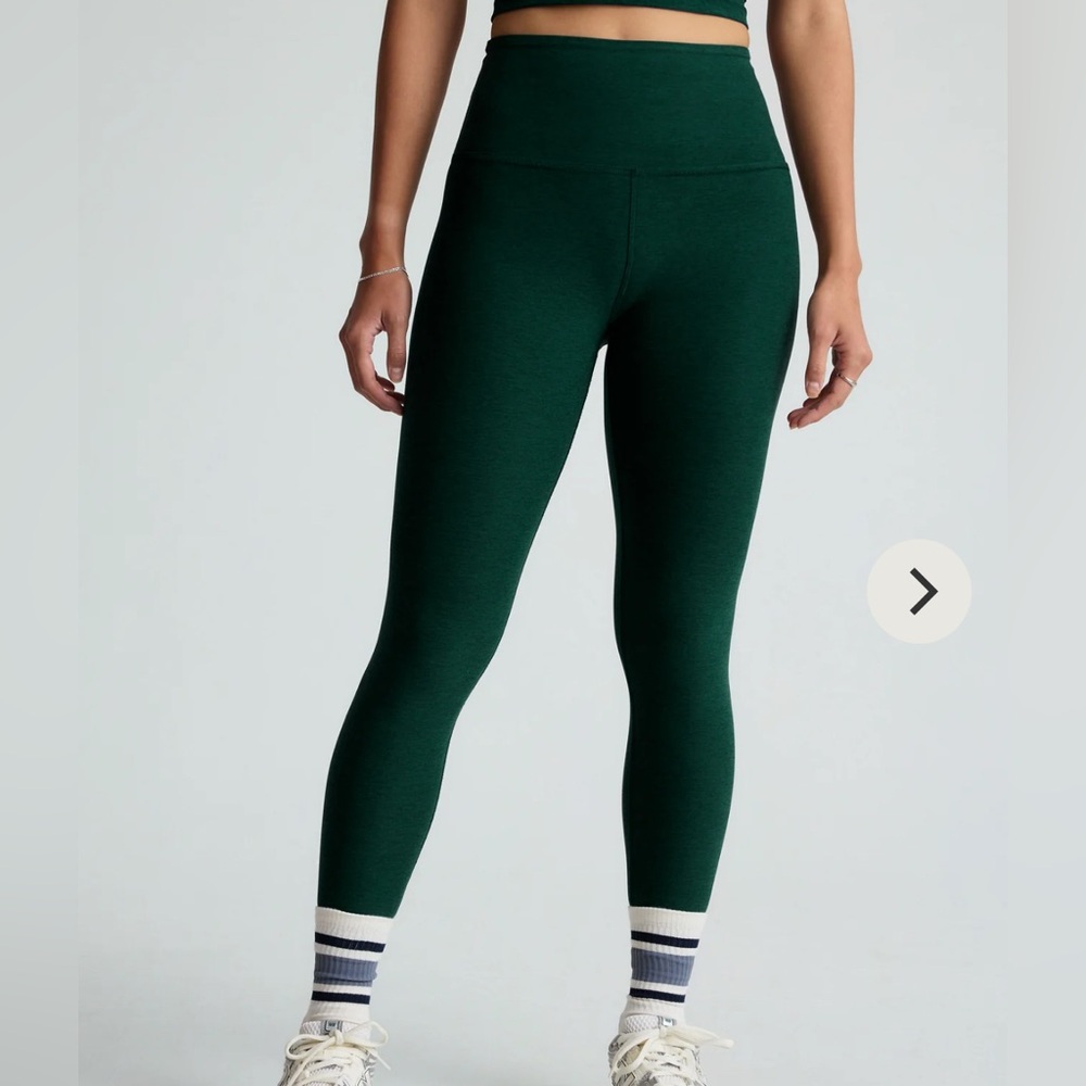 Beyond Yoga spacedye caught in the midi legging dark spruce green, small